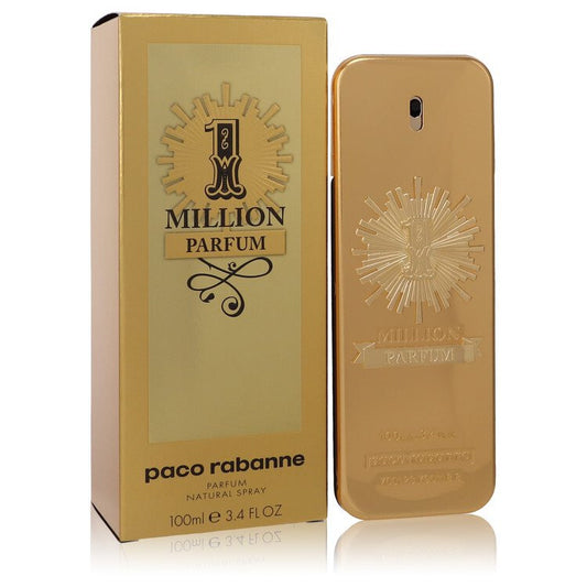 1 Million Parfum Cologne By Paco Rabanne Parfum Spray 3.4 Oz Parfum Spray